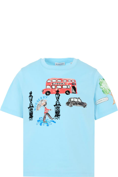 أدوات منزلية Burberry Light Blue T-shirt For Red Bus