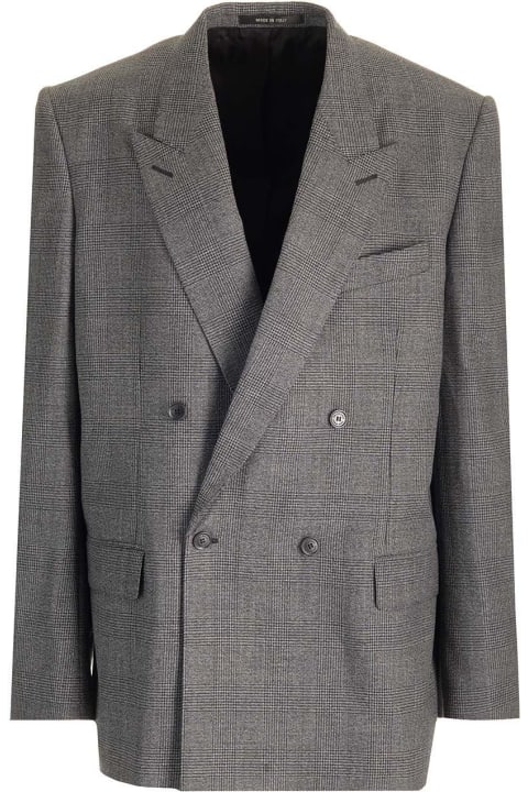 Balenciaga Coats & Jackets for Men Balenciaga Prince Of Wales Checked Jacket