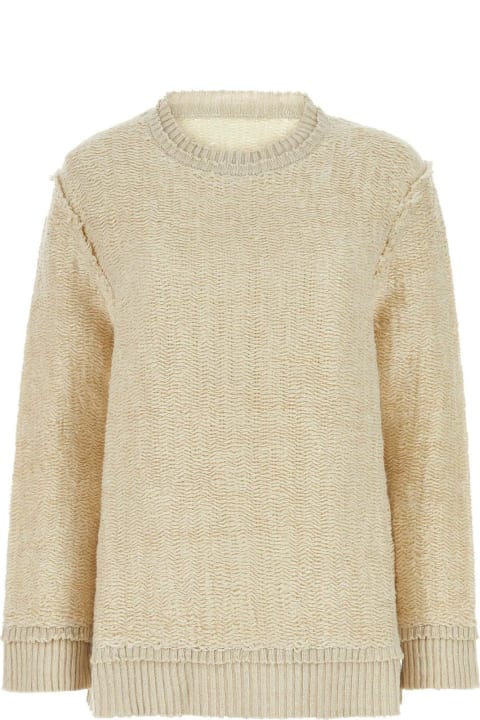 Maison Margiela Sweaters for Women Maison Margiela Sand Hemp Blend Oversize Sweater