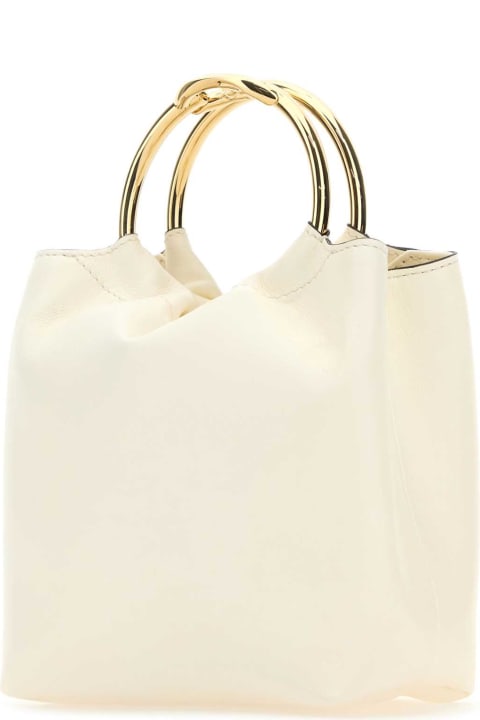 Sale for Women Valentino Garavani Ivory Leather Bucket Bag