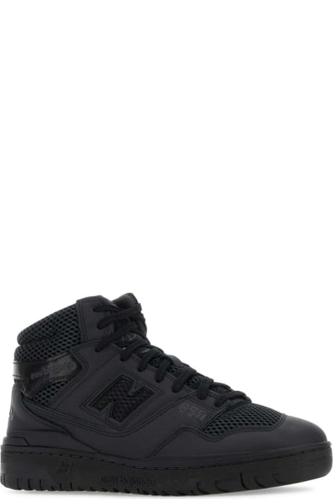 أدوات منزلية Junya Watanabe Black Leather And Mesh Junya Watanabe X New Balance Bb650 Sneakers