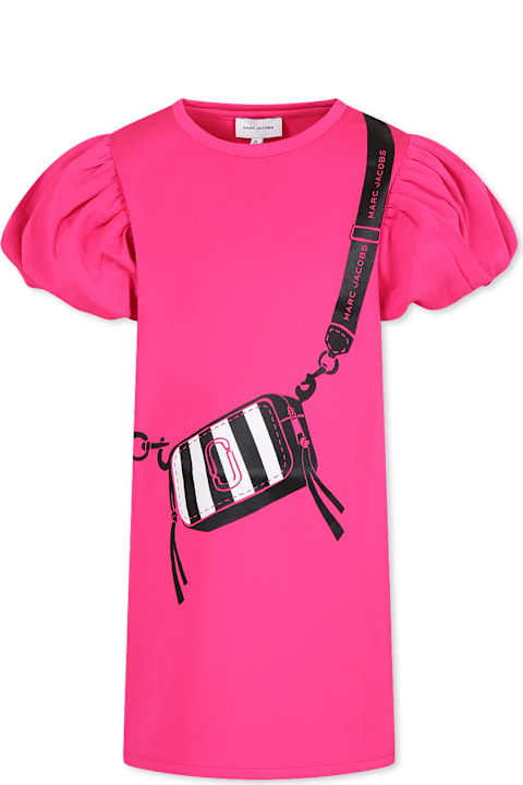 Homeware Marc Jacobs Fuchsia Dress For Girl With Bag Print
