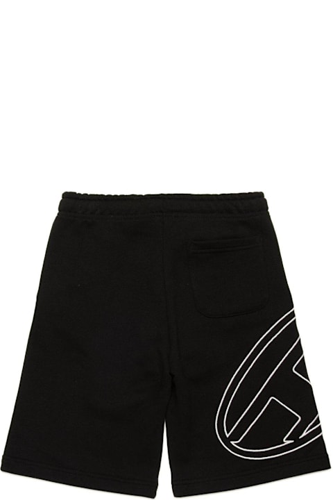 Diesel Bottoms for Boys Diesel Oval-d Logo Embroidered Drawstring Shorts