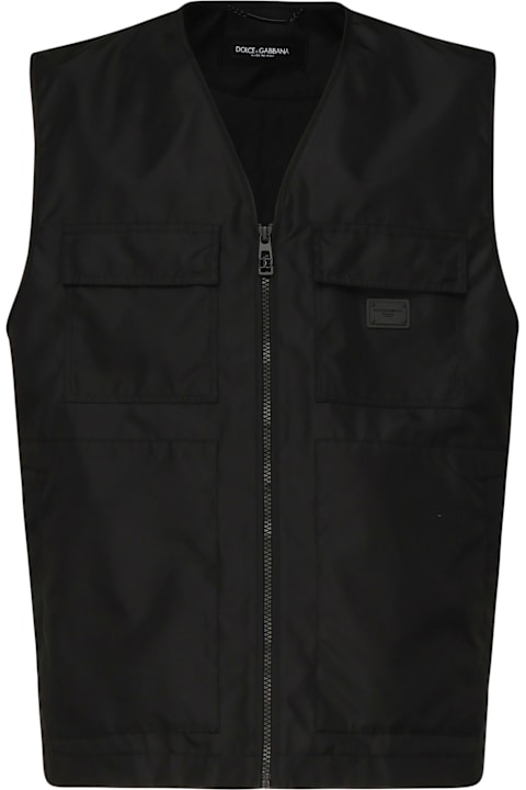 Dolce & Gabbana Coats & Jackets for Men Dolce & Gabbana Logo Vest