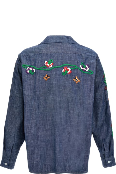 Needles for Men Needles Chambray Embroidery Shirt