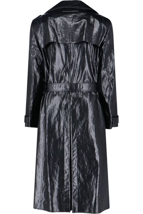 أدوات منزلية MM6 Maison Margiela Double-breasted Faux Leather Coat