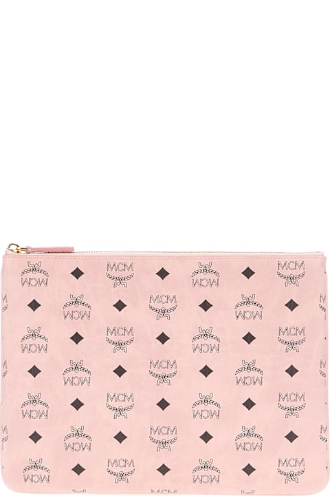 MCM Clutches for Women MCM Printed Synthetic Leather Pouch