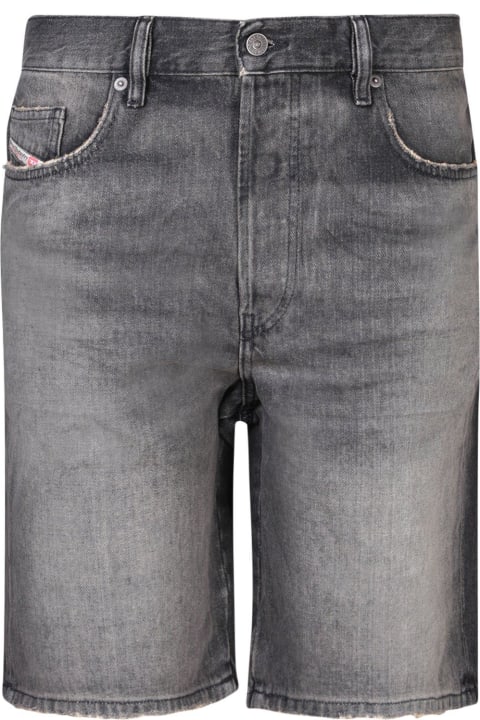 Diesel Pants for Men Diesel Knee-length Distressed Denim Regular Shorts