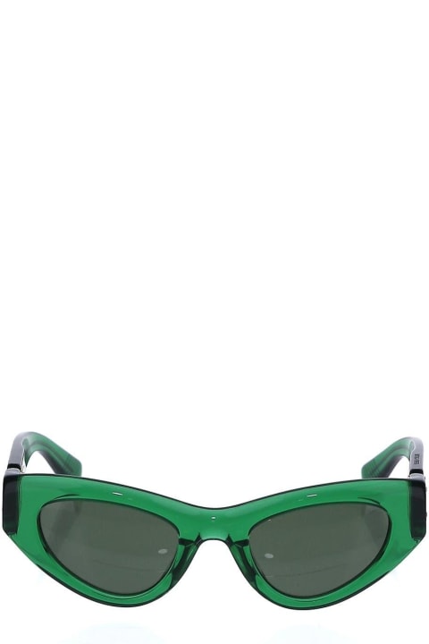 ウィメンズ新着アイテム Bottega Veneta Green Sunglasses