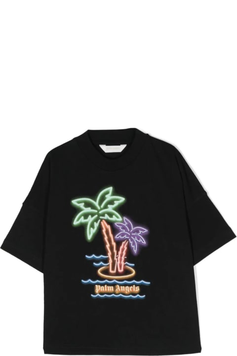 Palm Angels T-Shirts & Polo Shirts for Boys Palm Angels Palm Angels T-shirts And Polos Black