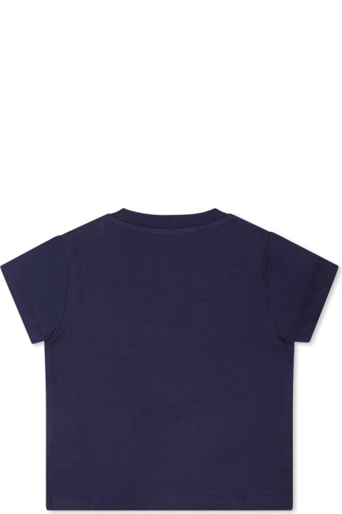 Fashion for Kids Moschino Blue T-shirt For Babykids With Three Teddy Bears