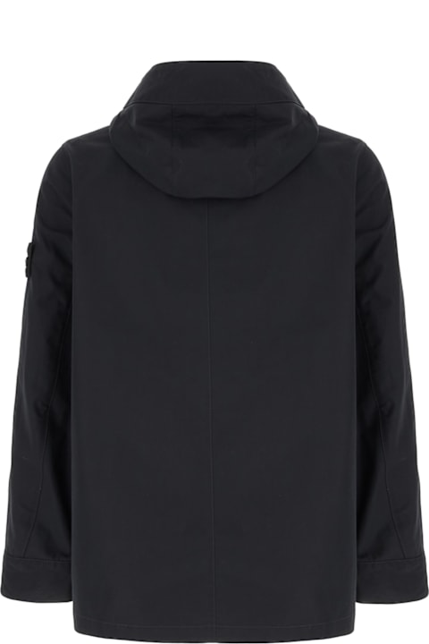 Coats & Jackets for Men Stone Island Black Cotton Jacket