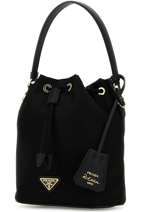 Prada Black Re-nylon Re-edition 1978 Bucket Bag