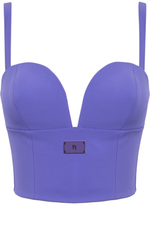 Underwear & Nightwear for Women Elisabetta Franchi Crepe Bustier Top With Logo Plaque
