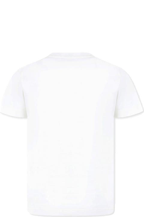Homeware Versace White T-shirt For Girl With Logo