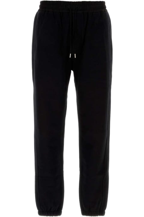Clothing for Men Saint Laurent Black Cotton Joggers