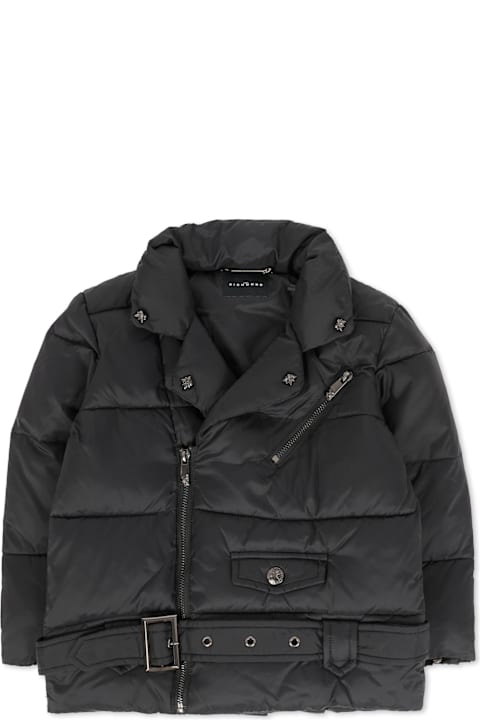 Richmond لـ Men Richmond Black Down Jacket For Baby Girl With Logo