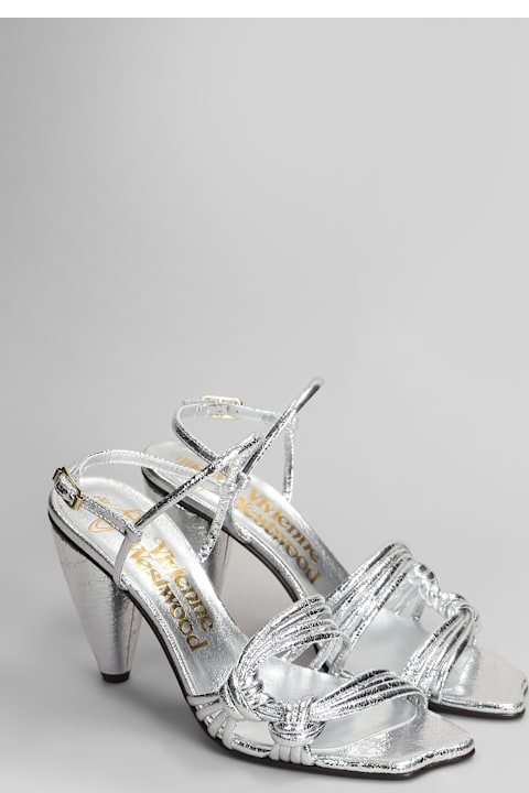 Vivienne Westwood for Women Vivienne Westwood Rumba Sandals In Silver Leather