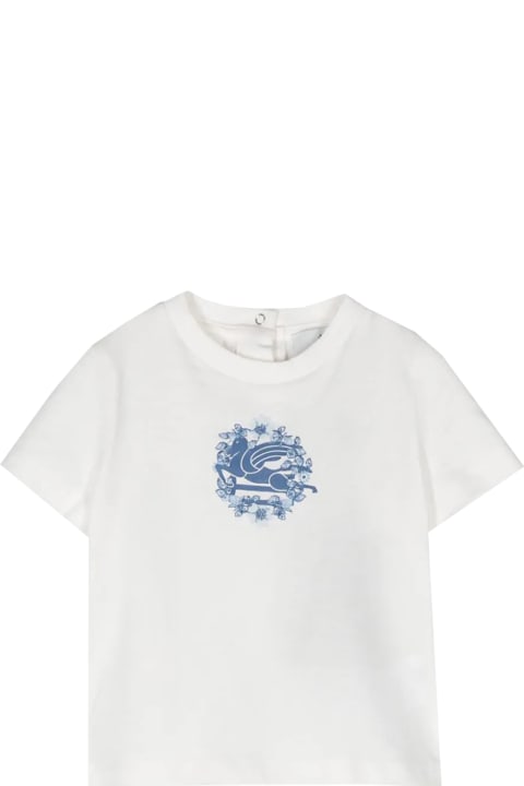 Topwear for Baby Girls Etro T-shirt With Pegaso And Paisley