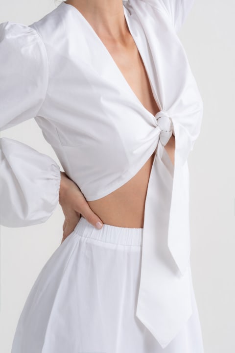 Fashion for Women Amotea Susie Top In White Cotton
