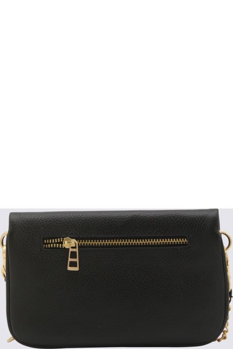 Zadig & Voltaire for Women Zadig & Voltaire Black And Gold Leather Nano Shoulder Bag