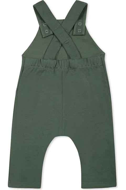 Petit Bateau Coats & Jackets for Baby Girls Petit Bateau Green Dungarees For Baby Boy With Logo