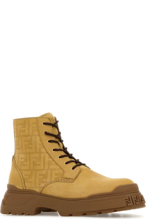 Homeware Fendi Beige Suede Fendi Force Light Ankle Boots