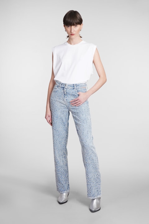 IRO Pants & Shorts for Women IRO Lambert 2 Jeans In Cyan Cotton