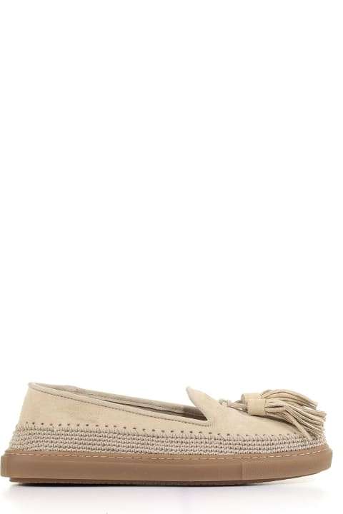 Suede Loafer With Rope Details
