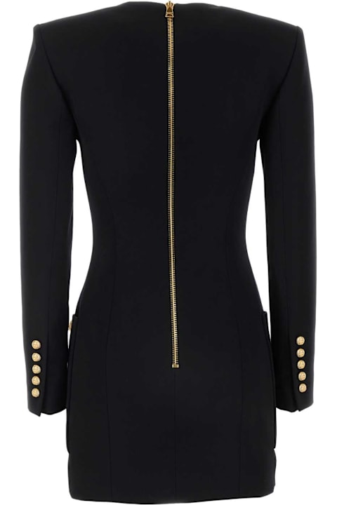 Balmain Dresses for Women Balmain Black Wool Mini Dress