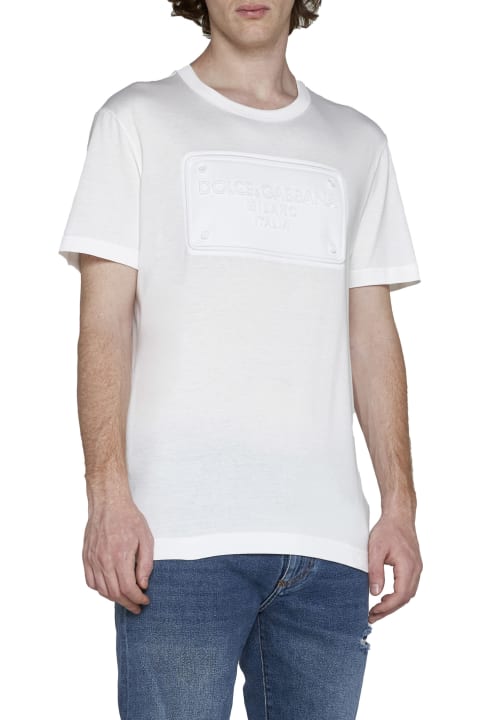 Dolce & Gabbana Clothing for Men Dolce & Gabbana Logo Embossed Crewneck T-shirt