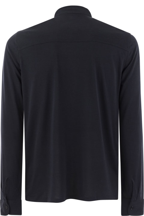 Majestic Filatures Clothing for Men Majestic Filatures Long-sleeved Shirt In Lyocell And Cotton