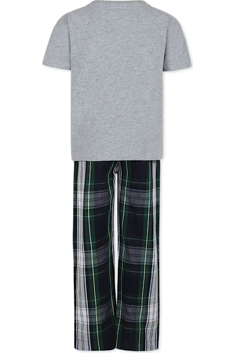 Ralph Lauren Jumpsuits for Boys Ralph Lauren Grey Pyjamas For Boy With Horse