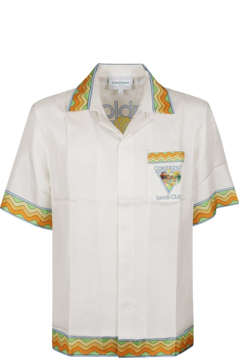 Casablanca Shirts for Men Casablanca 'afro Cubism Tennis Club' Silk Shirt