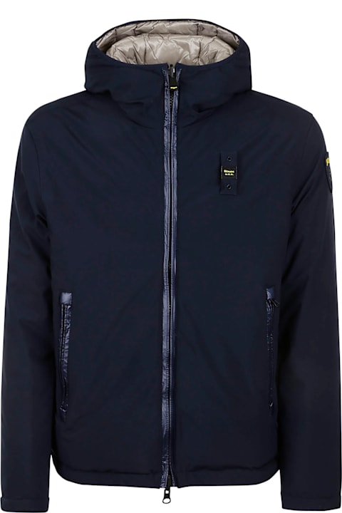 Blauer معاطف وجواكت لـ القسم الرجالي Blauer Pocket Zip Hooded Reversible Padded Jacket