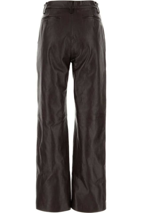 Magda Butrym Pants & Shorts for Women Magda Butrym Dark Brown Leather Pant