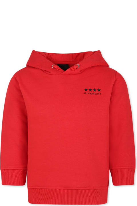 Givenchy Sweaters & Sweatshirts for Women Givenchy Red Sweatshirt For Boy With Stars And Iconic 4g Motif