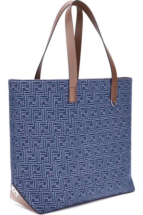 Homeware Fendi Embroderied Denim Tote Bag