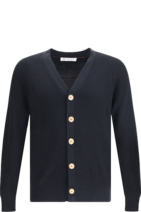 Sweaters for Men Brunello Cucinelli Ribbed Cardigan