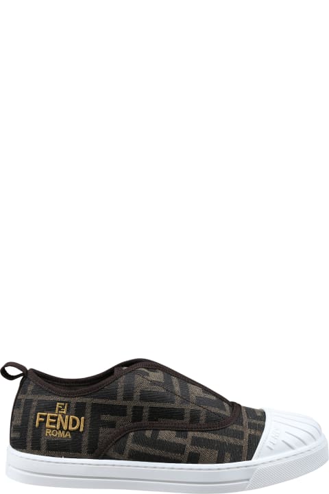 Fendi for Boys Fendi Sneakers For Kids With All-over Ff Logo