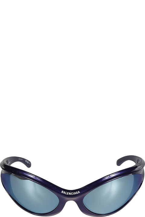 Balenciaga Eyewear Eyewear for Men Balenciaga Eyewear Centre Logo Cat-eye Biker Sunglasses