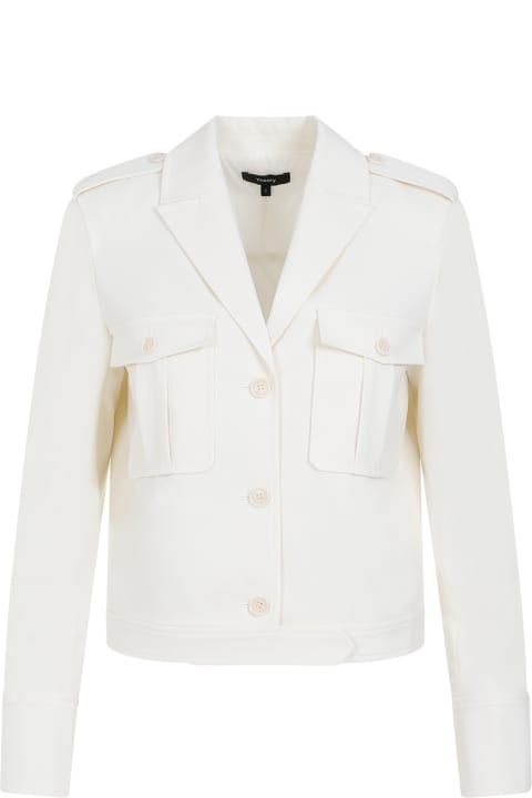 Theory Coats & Jackets for Women Theory Wool Boxy Jacket