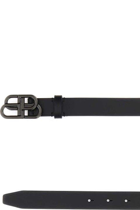 Fashion for Women Balenciaga Black Leather Belt