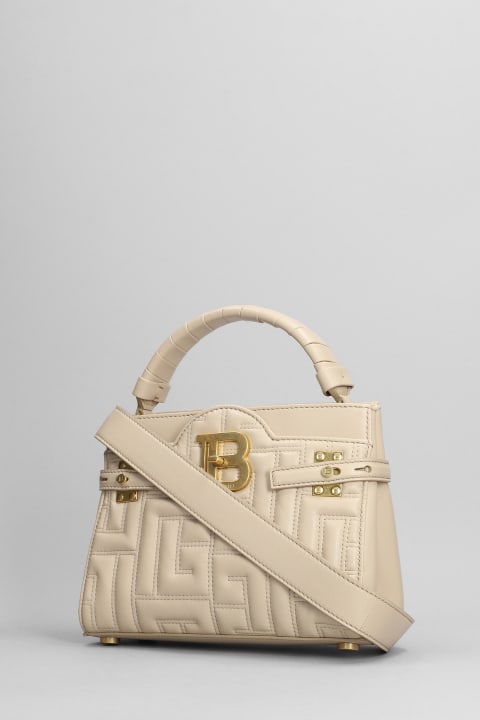 Bbuzz 22 Hand Bag In Beige Leather