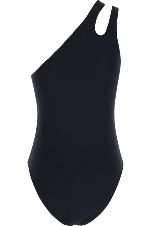 ウィメンズ 水着 Federica Tosi Black Cut Out Swimsuit In Techno Fabric Stretch Woman