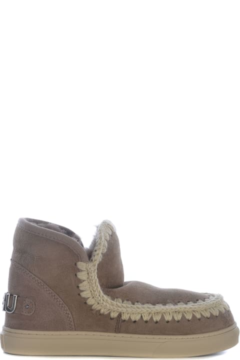 Fashion for Women Mou Boots Mou "sneakers Metal Logo" Made In Suede