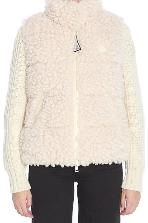 Moncler Sale for Women Moncler Wourl Teddy Zip-up Vest