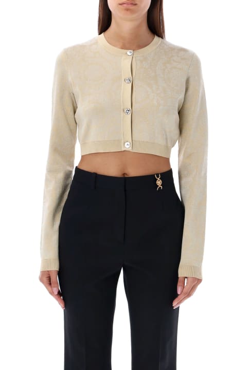 Sweaters for Women Versace Cardigan Barocco Knit