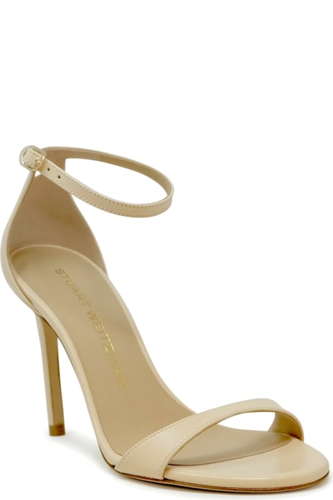Stuart Weitzman for Women Stuart Weitzman Stuart Weitzman Sk874 Ivory Leather Nudist Ii 100 Sandals