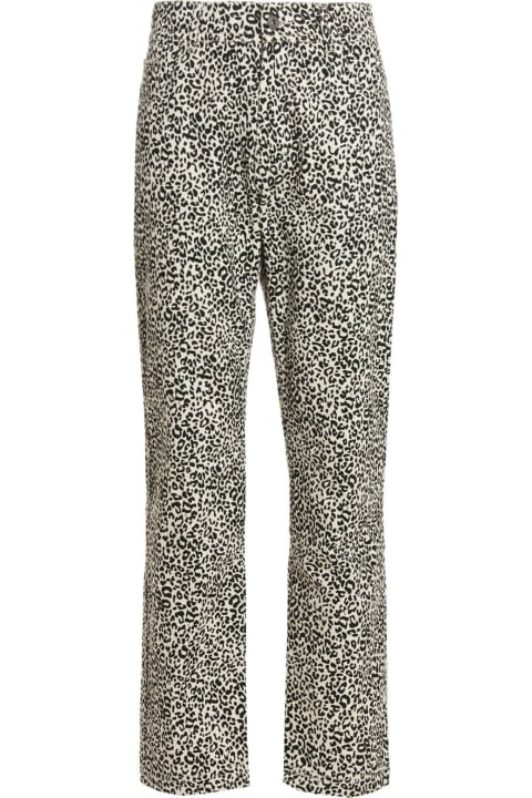 'crystal Cheetah Denim Pant' Jeans